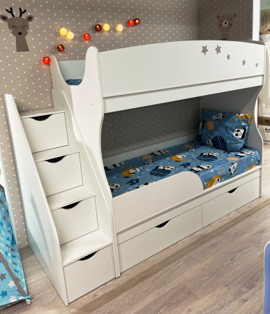 Двухъярусная кровать Альфа 190х80  от Династия Kids
