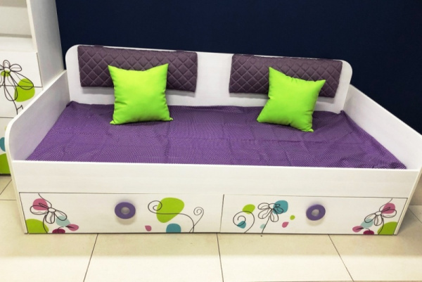 Кровать-чердак коллекции Цветы + кровать 190х90 Цветы от Династия Kids