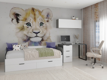 Шкаф угловой коллекции Брайт Графит-2 от Династия Kids