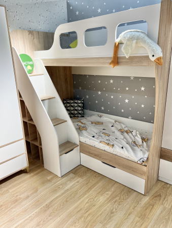 Кровать двухъярусная 190х80 Умка-8 (цвет белый) от Династия Kids