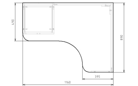 Стол угловой коллекции Юниор (дуб сонома+белый) правый/левый от Династия Kids