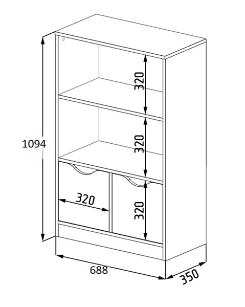 Стеллаж детский Уют-3 от Династия Kids