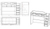 Комплект мебели: кровать-чердак Мозаика-2 + стол Умка + комод Умка  от Династия Kids