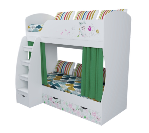 Кровать 2-х ярусная коллекции Анита 180х80 от Династия Kids