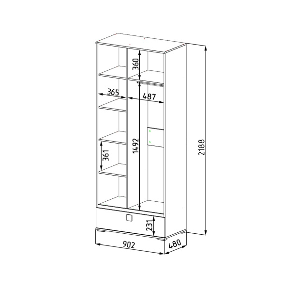 Шкаф коллекции Модерн  от Династия Kids