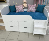 Кровать-чердак Малыш 7 (цвет белый) 160х80 с 4 ящиками от Династия Kids