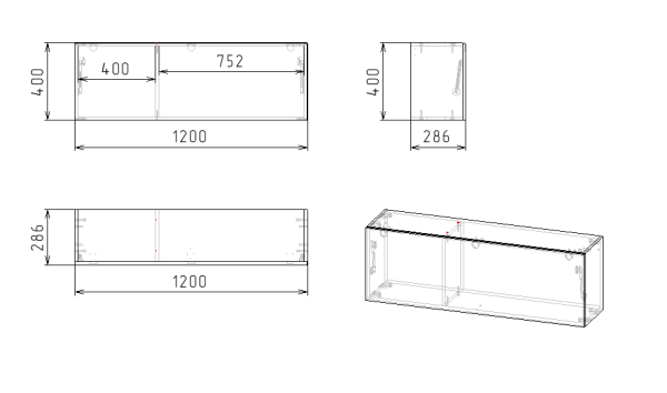 Полка настенная 1200 мм коллекции Брайт Золотистый от Династия Kids