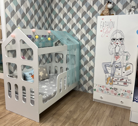 Кровать детская Манеж Домик 160х80  от Династия Kids