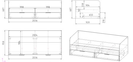 Комплект мебели коллекции Брайт Велюр от Династия Kids