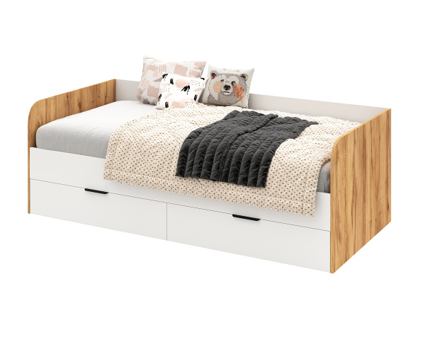 Комплект мебели Брайт Золотистый: стол 1200 мм + кровать 200х90 + шкаф от Династия Kids