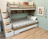Двухъярусная кровать БИГ (дуб каньон + белый) 120х200  от Династия Kids