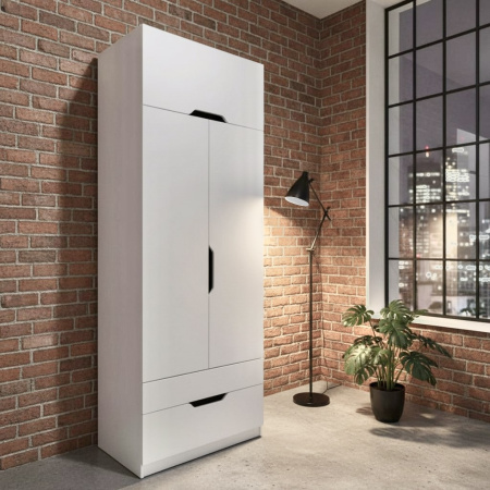 Шкаф коллекции Лайт Лофт (дуб каньон + белый) от Династия Kids