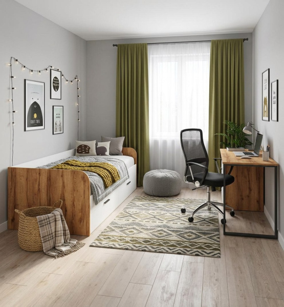 Кровать коллекции Брайт Золотистый от Династия Kids