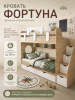 Кровать 2-х ярусная Фортуна (дуб сонома + белый)  от Династия Kids