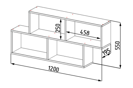 Комплект для 2 детей Брайт Золотистый: стол 2 шт. + пенал + полки 2 шт. от Династия Kids