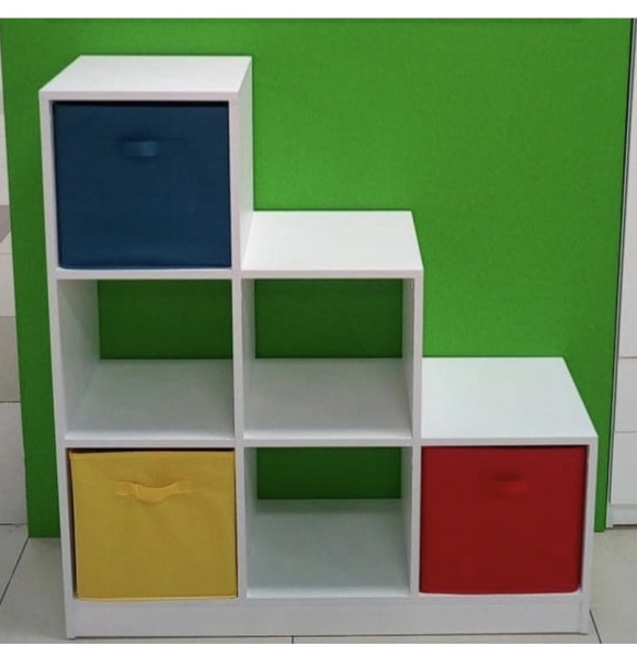 Комплект мебели (кровать-чердак Мозаика + стеллаж)