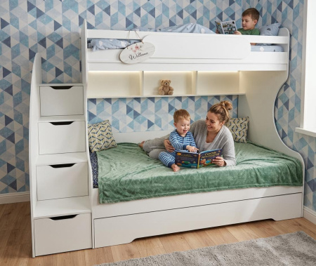 Кровать Биг 120х200 (цвет белый) от Династия Kids