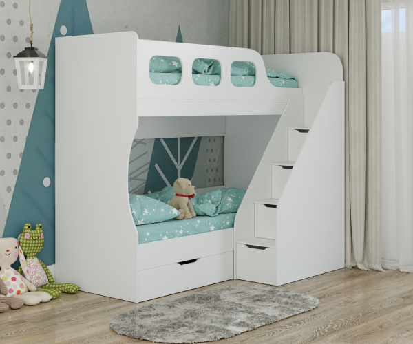 Двухъярусная кровать Умка-7 (цвета разные) 190х80  от Династия Kids