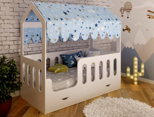 Кровать Домик Теремок 160х80 с ящиком  от Династия Kids