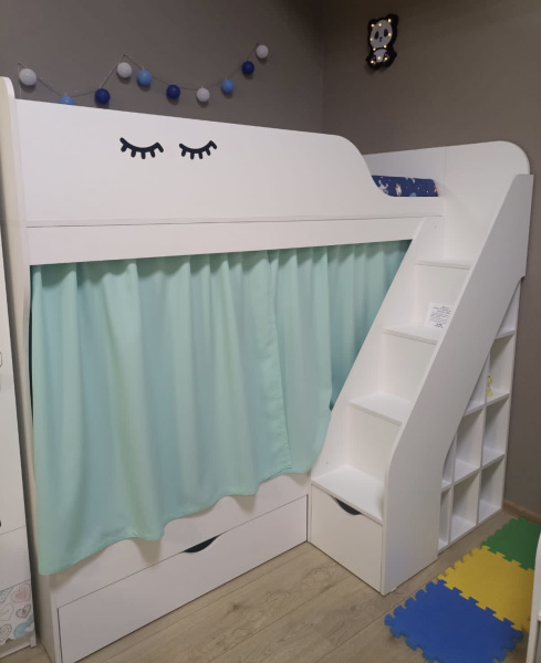 Комплект занавесок (2 шт) цвет бирюзовый от Династия Kids