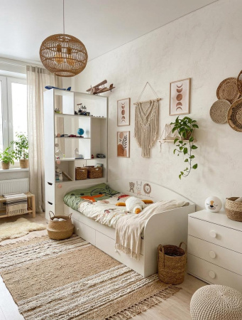 Кровать 190х90 коллекции Умка NEW (ручки - дуб) от Династия Kids